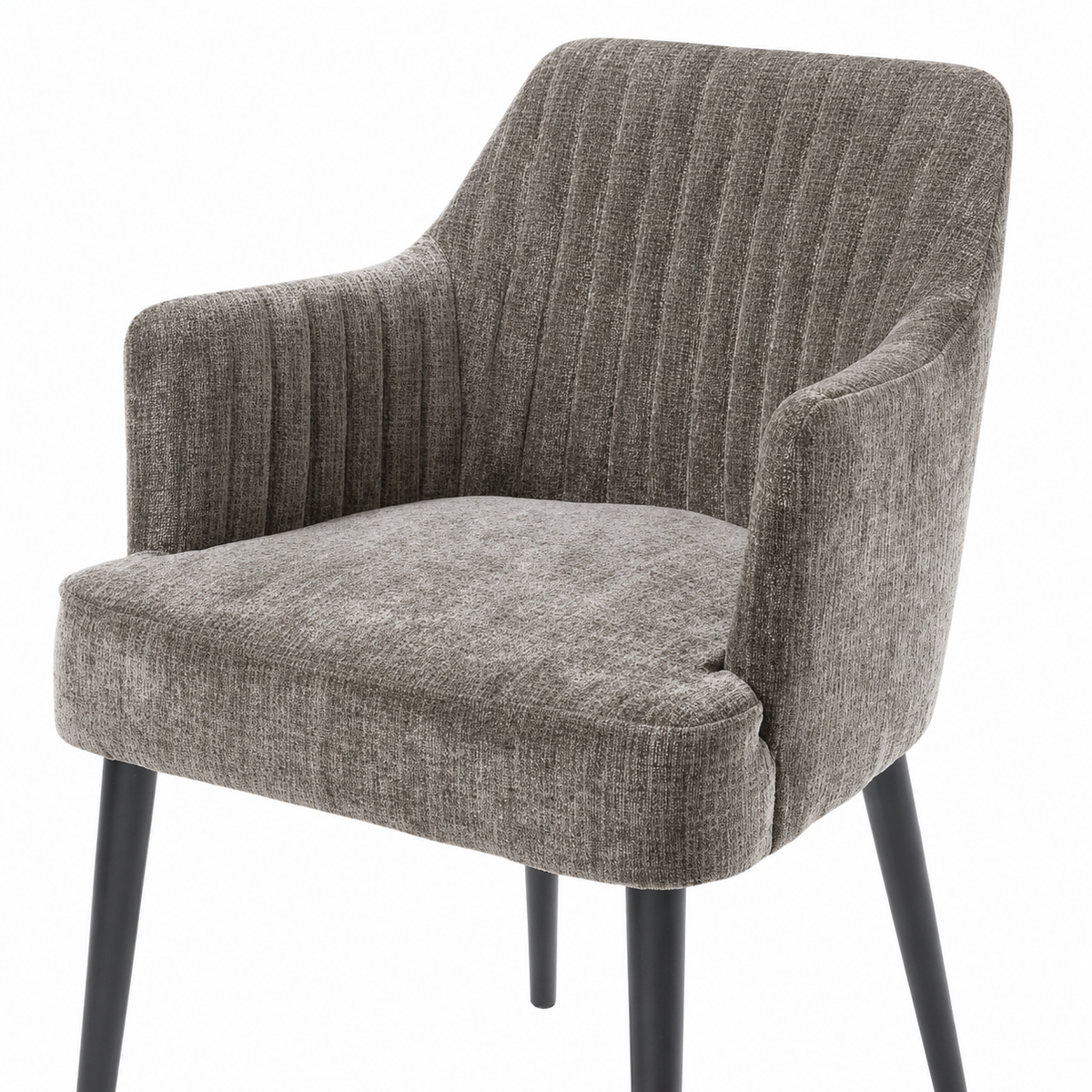 Blisco Chair in painted mouse and black — alternative angle