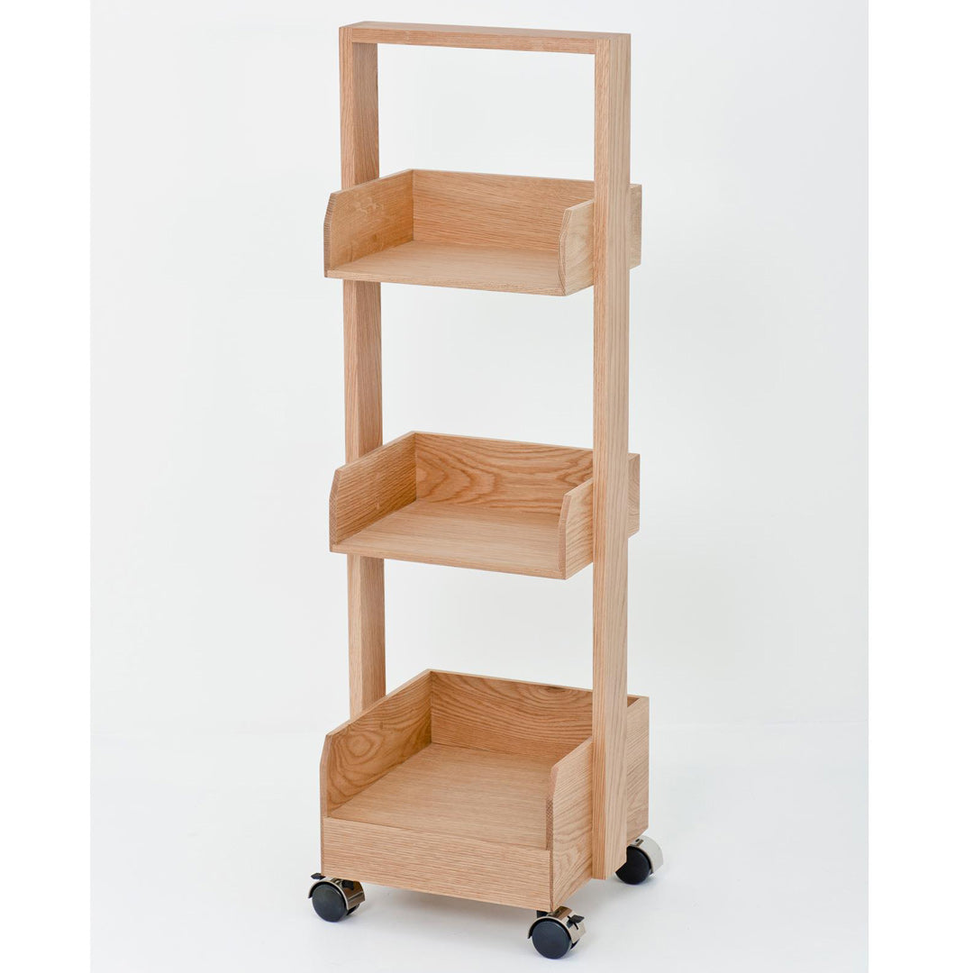 Bookie Roller Shelf - Natural Oak
