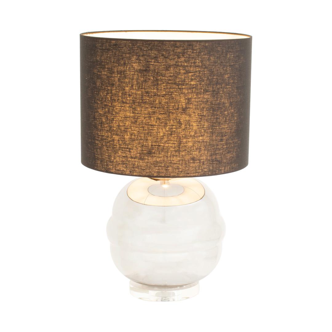 Bria Table Lamp in polished smoke and gunmetal — alternative angle