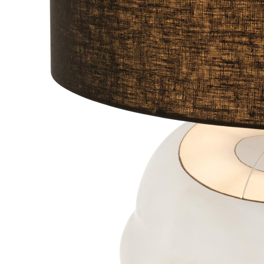 Bria Table Lamp in polished smoke and gunmetal — detail