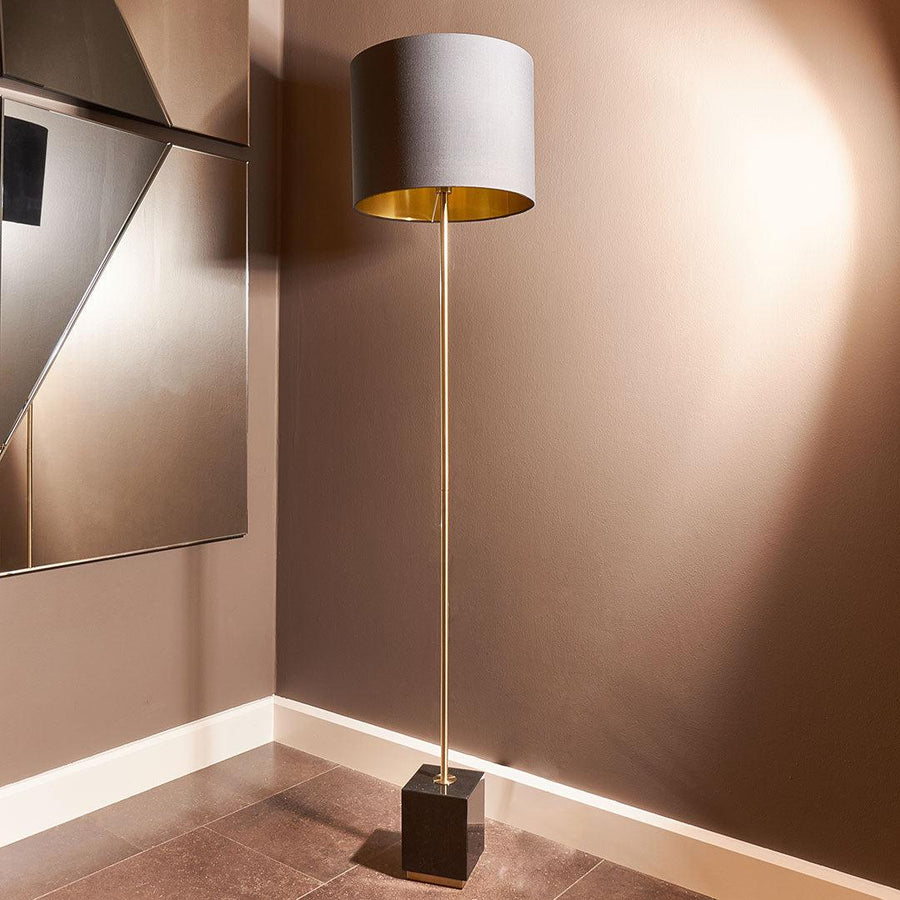 Carmel Floor Lamp in antique brass — detail