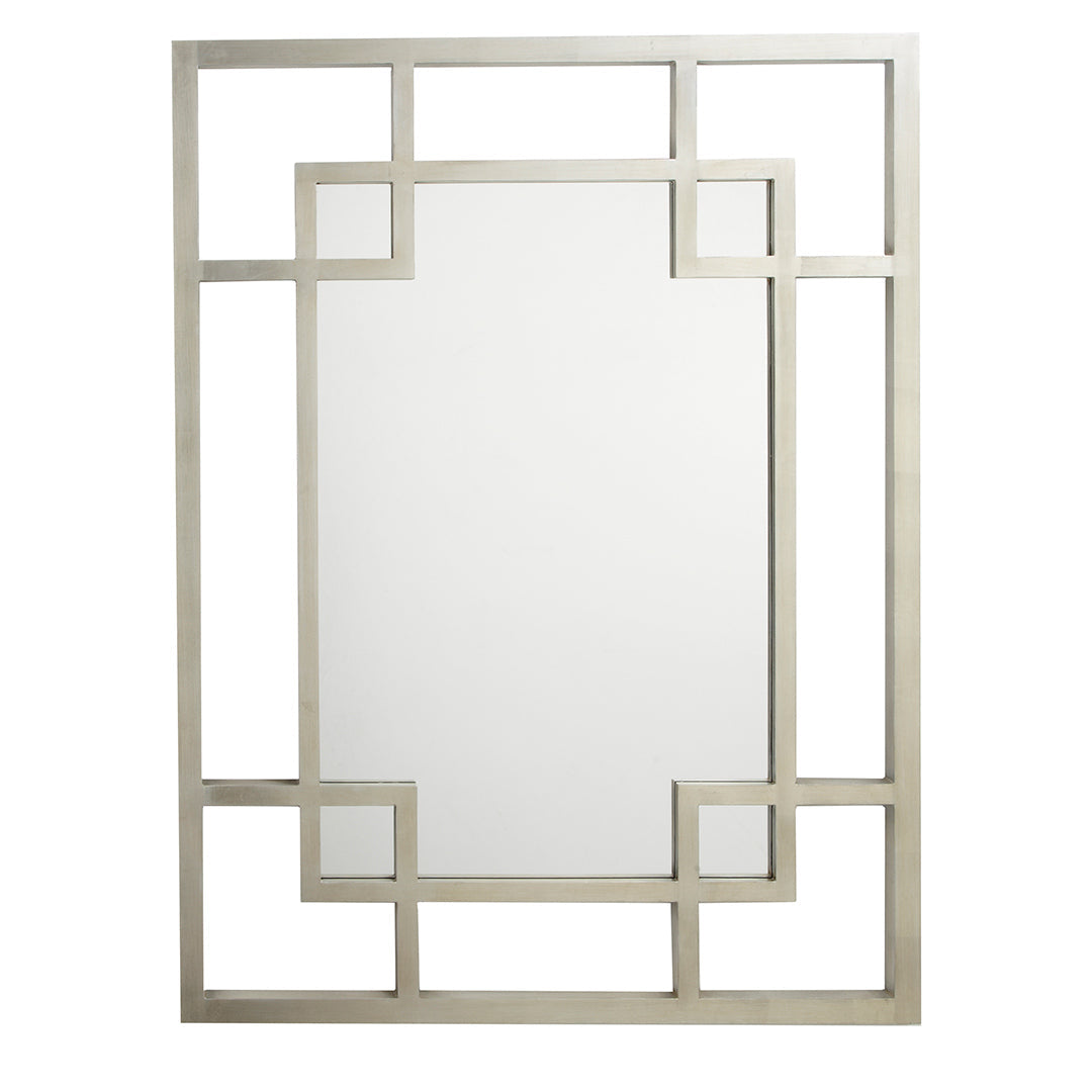 Carn Mirror in silver — front view