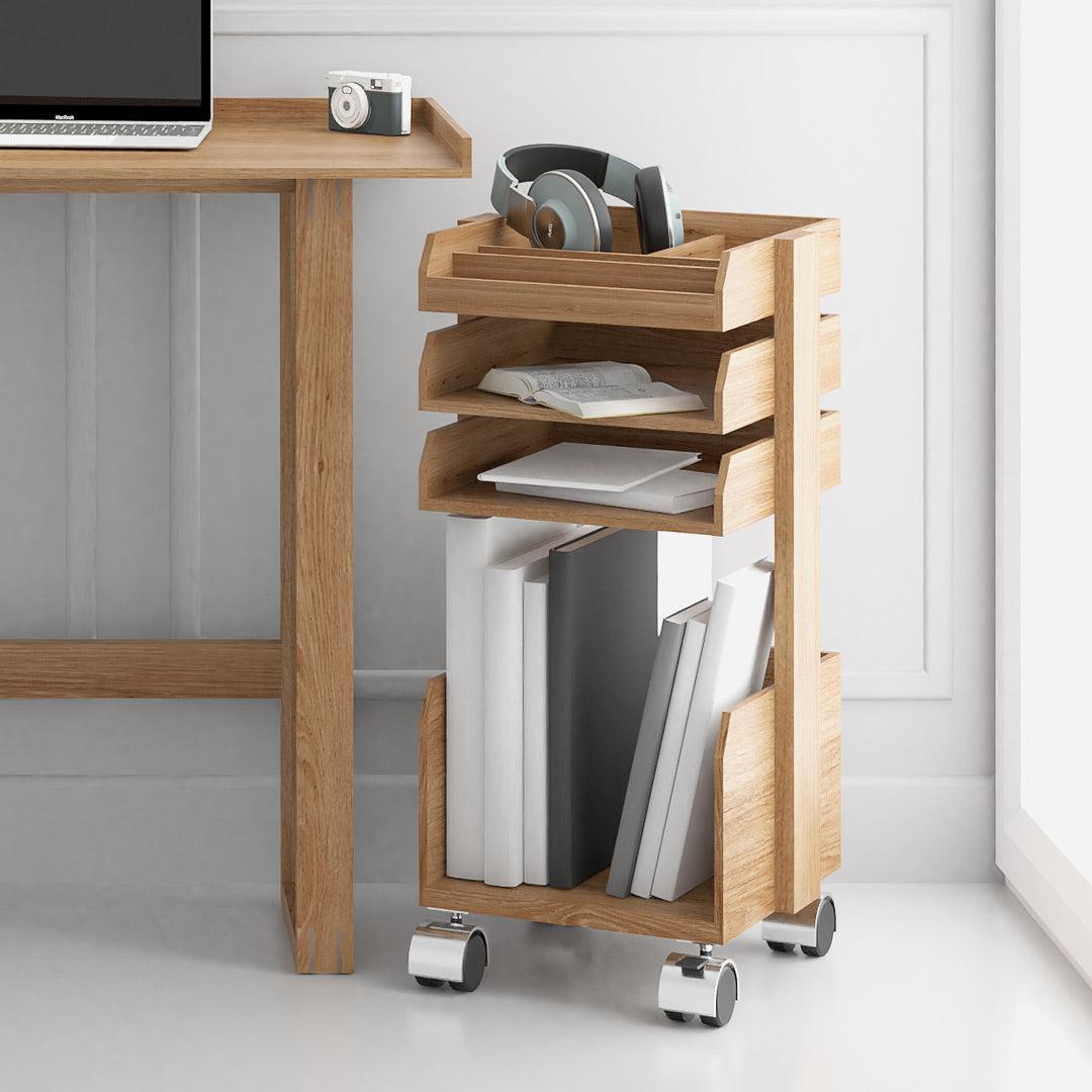 Casper Roller Workspace Organiser - Natural Oak