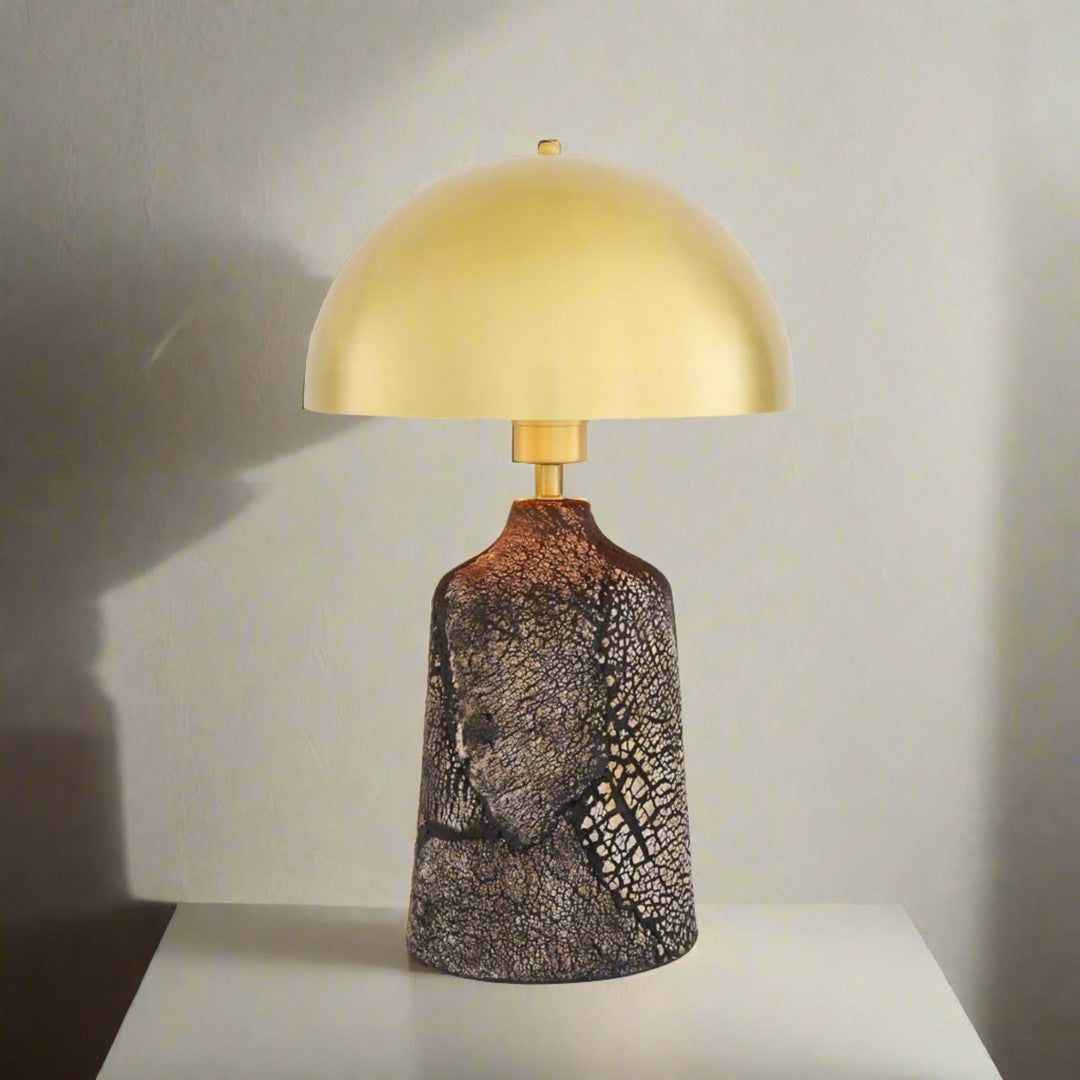 Cassia Tall Ceramic Table Lamp - Black - Mullan Lighting