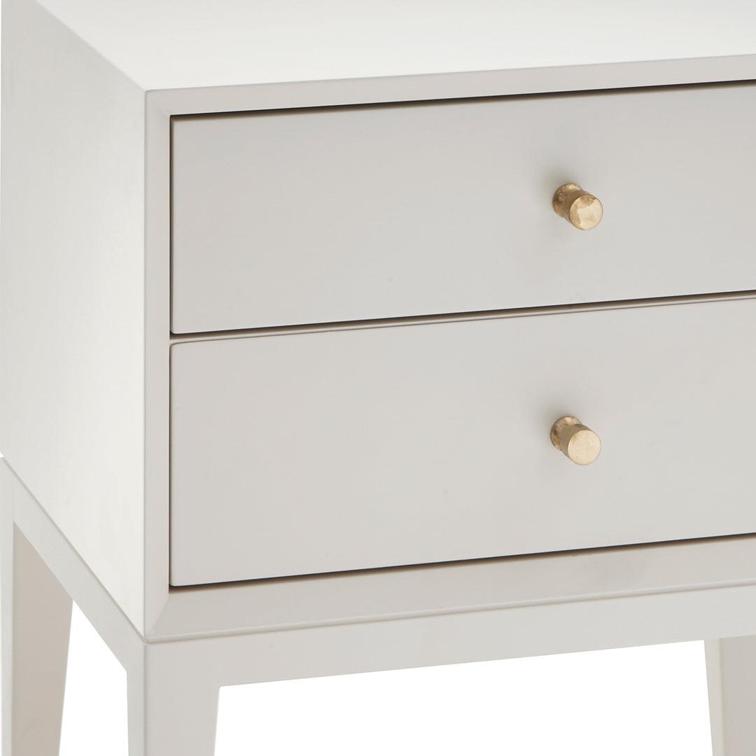 Celaine Bedside Table in painted white — alternative angle
