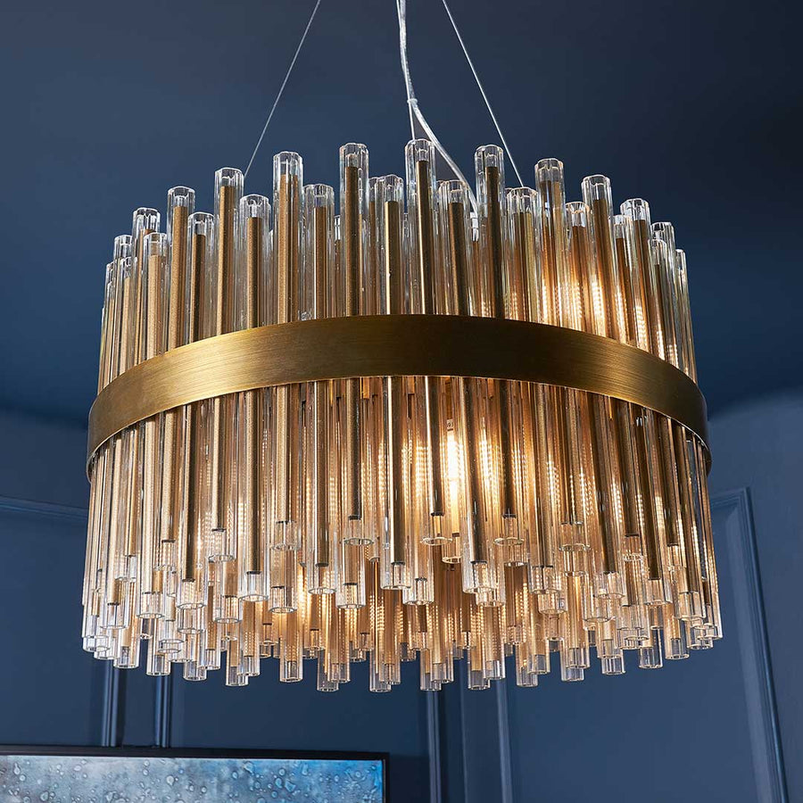 Colmar 60cm Chandelier - Antique Brass — detail