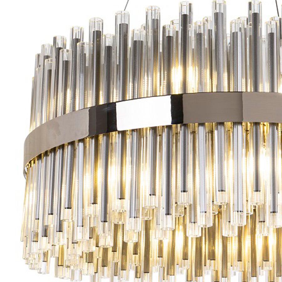 Colmar 80cm Chandelier Nickel in nickel and silver — alternative angle