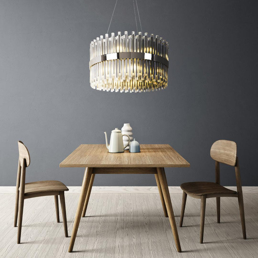 Colmar 80cm Chandelier Nickel in nickel and silver — detail