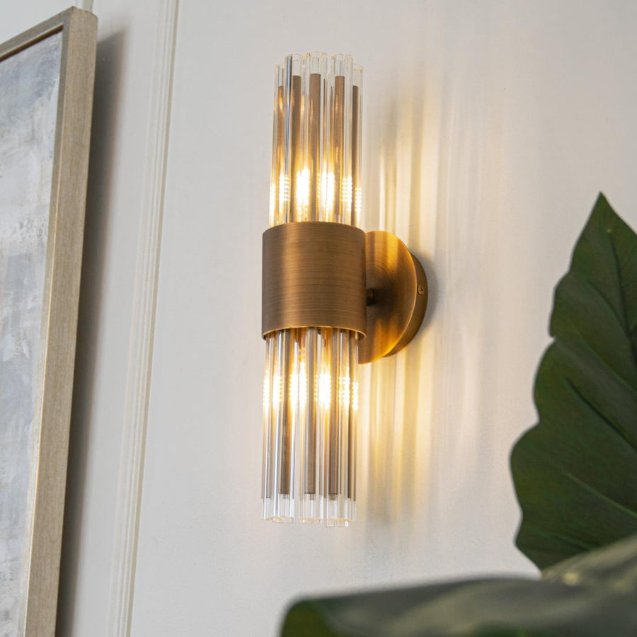 Colmar Wall Light - Antique Brass in antique brass — detail