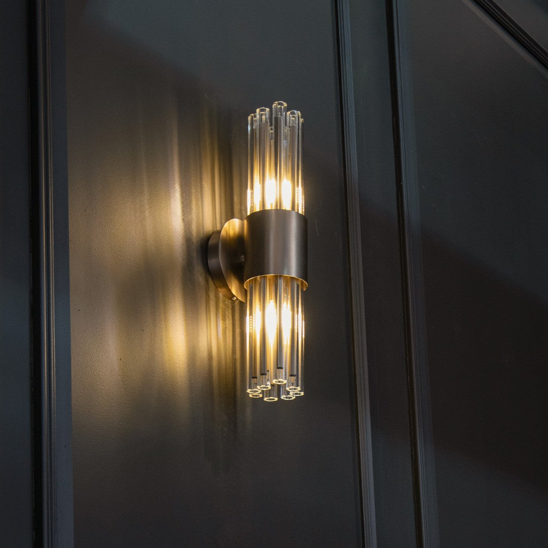 Colmar Bronze Wall Light in bronze — front view