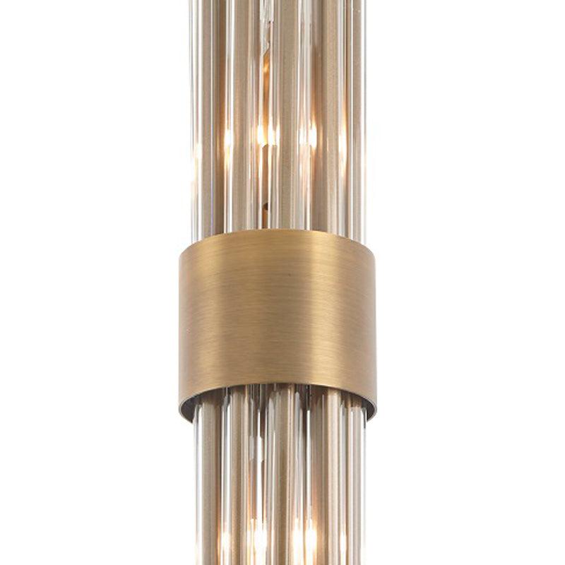 Colmar Pendant Light - Antique Brass in brass and clear — alternative angle
