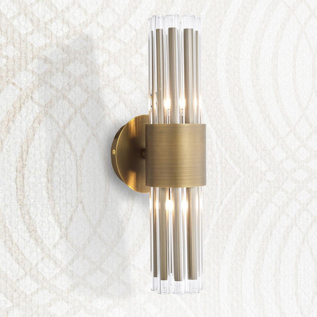 Colmar Wall Light - Antique Brass in antique brass — alternative angle