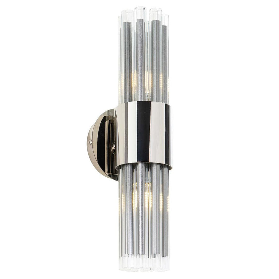 Colmar Wall Light Nickel in polished nickel — front view