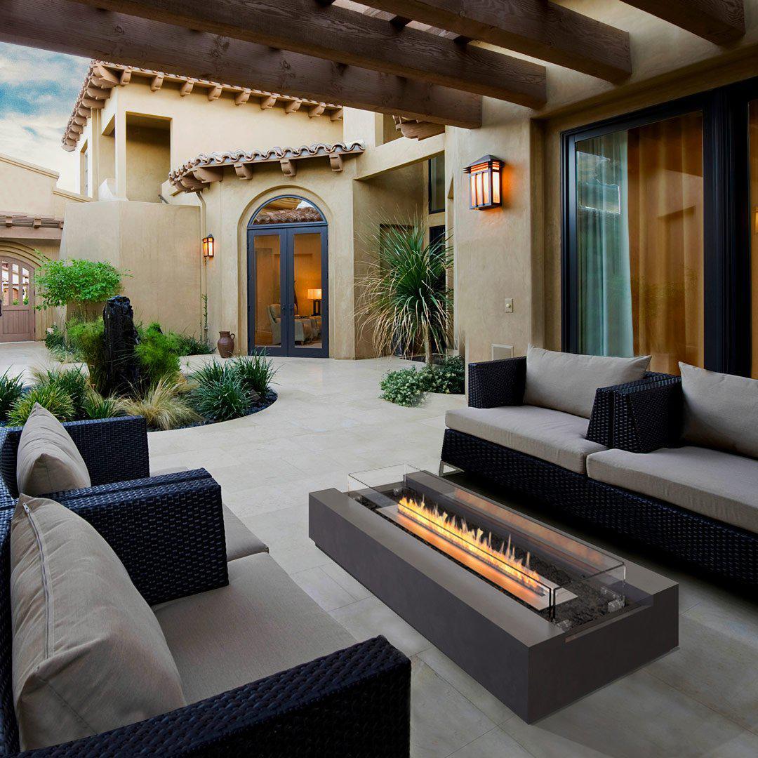 Cosmo Fire Pit Coffee Table - Natural - EcoSmart Fire