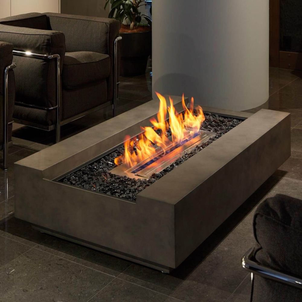 Cosmo Fire Pit Coffee Table - Natural - EcoSmart Fire