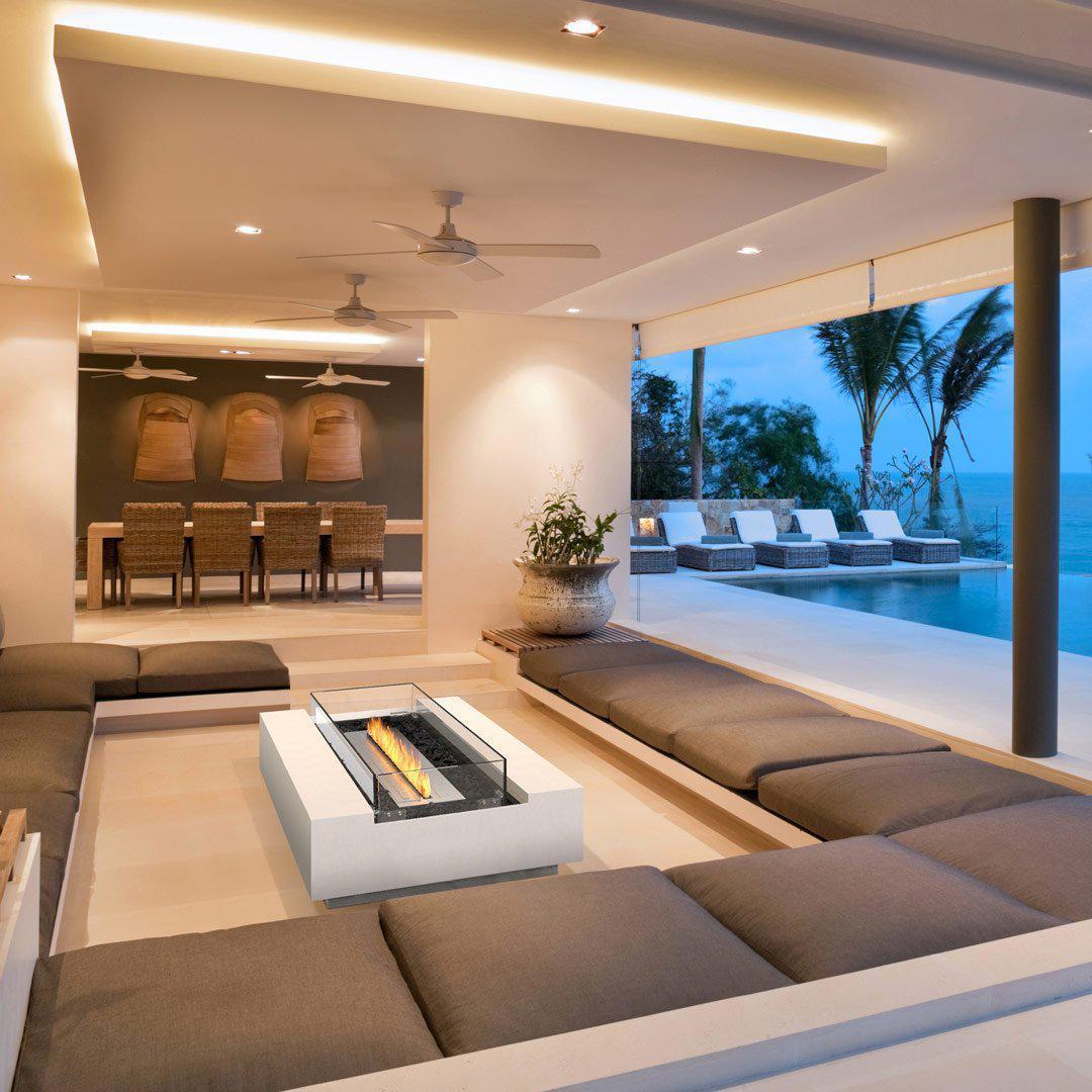 Cosmo Fire Pit Table - Bone - EcoSmart Fire
