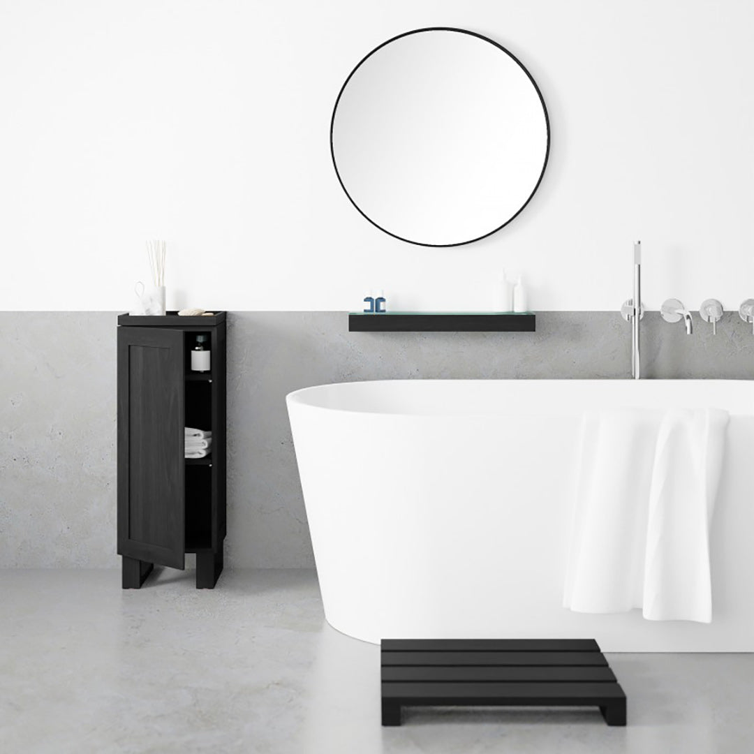 Cosmos Tallboy Bathroom Cabinet - Dark Oak