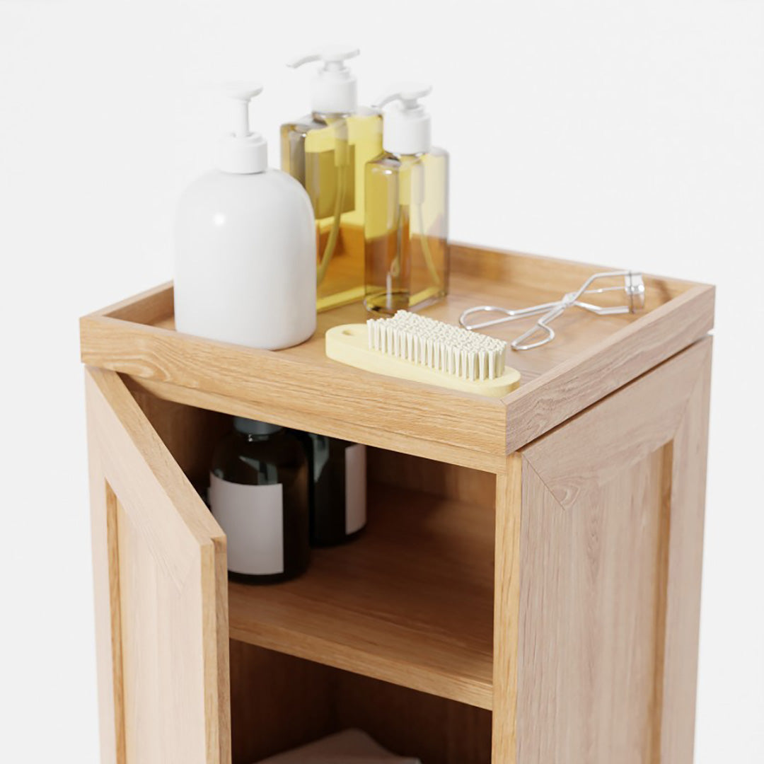 Cosmos Tallboy Bathroom Cabinet - Natural Oak
