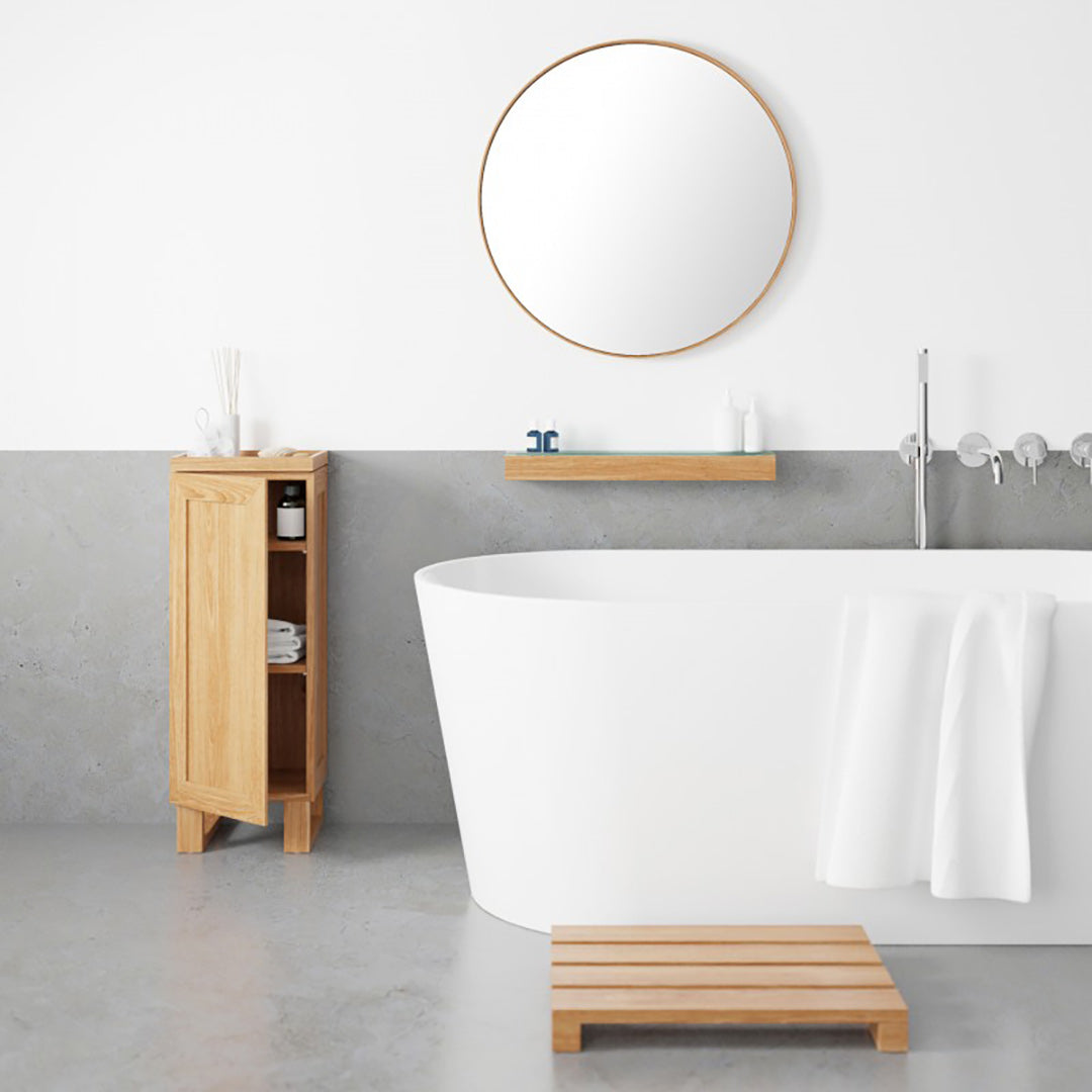 Cosmos Tallboy Bathroom Cabinet - Natural Oak