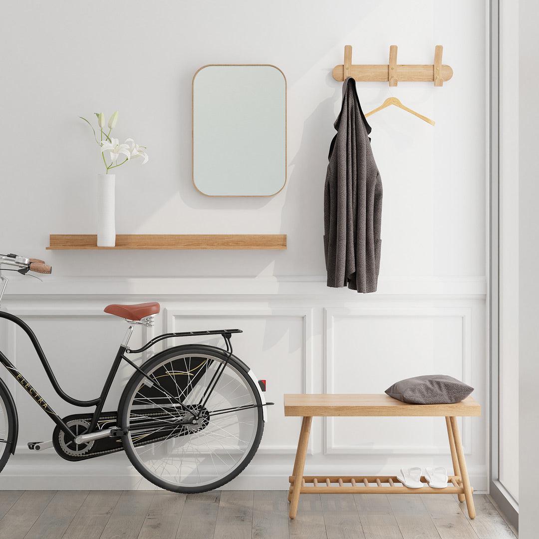 Curio Wall Display Shelf - Natural Oak