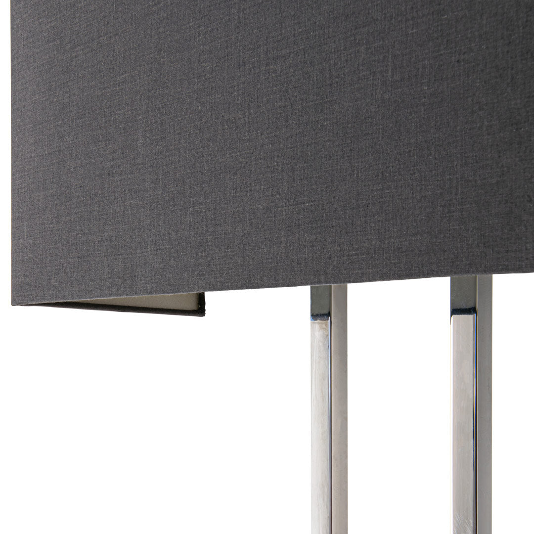 Danby Nickel Wall Lamp in polished nickel and charcoal — alternative angle