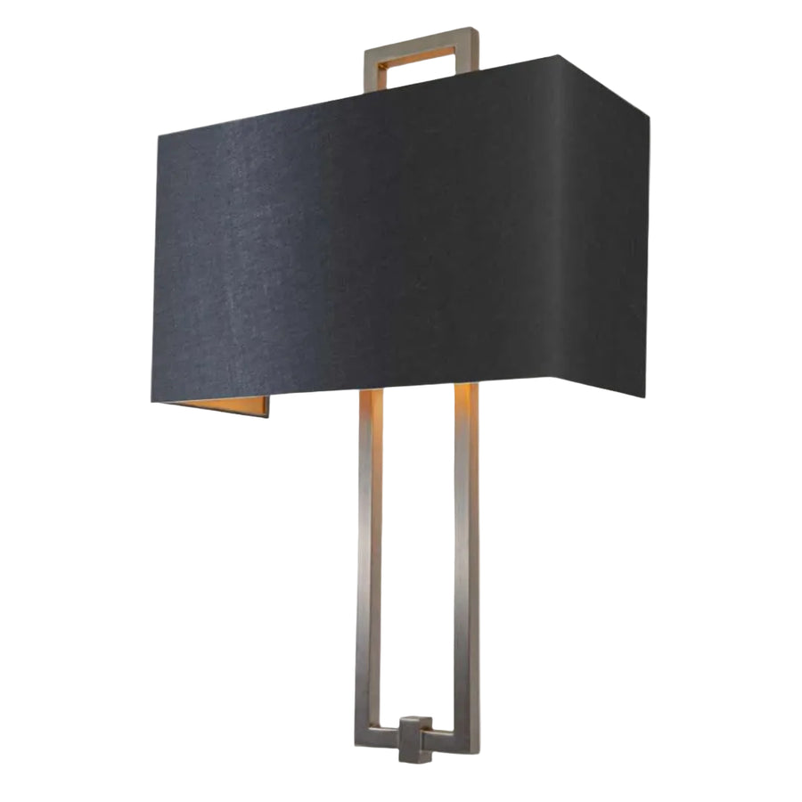 Danby Nickel Wall Lamp in polished nickel and charcoal — detail