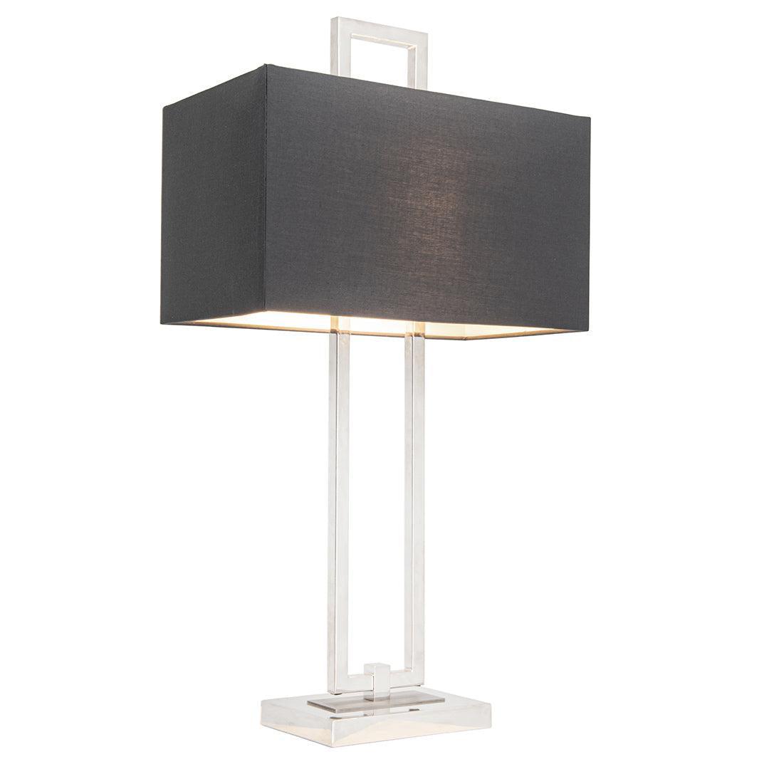 Danby Table Lamp - Nickel in polished nickel and gunmetal — front view