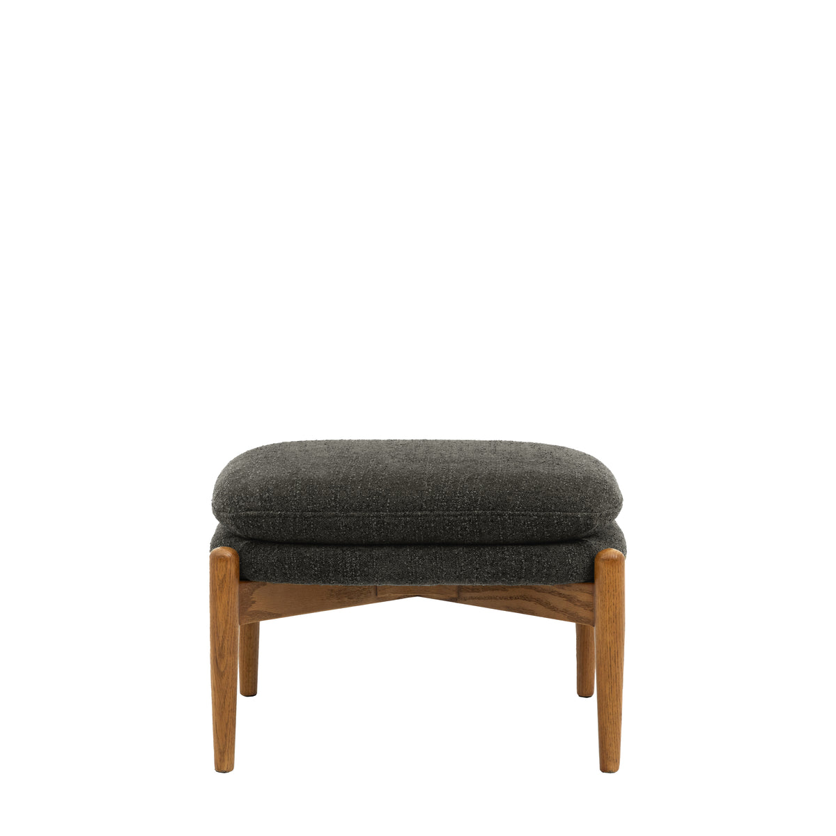 Datsun Footstool Charcoal Boucle