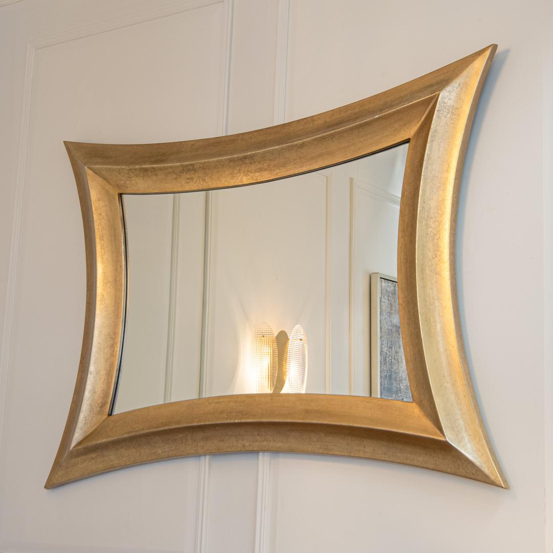 Distressed Bronze Coco Mirror in bronze — front view