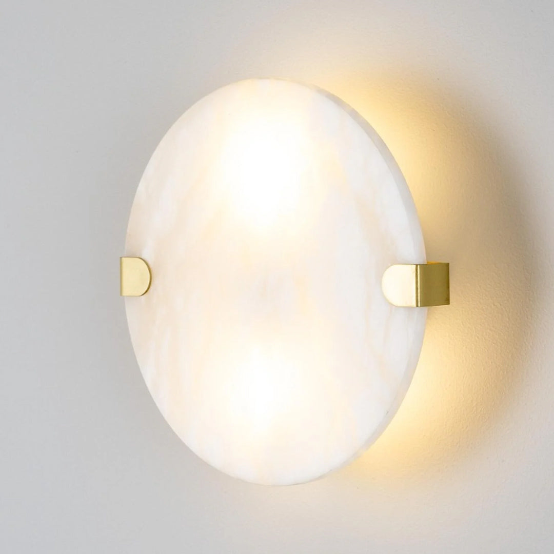 Dundee Round Alabaster Wall Light