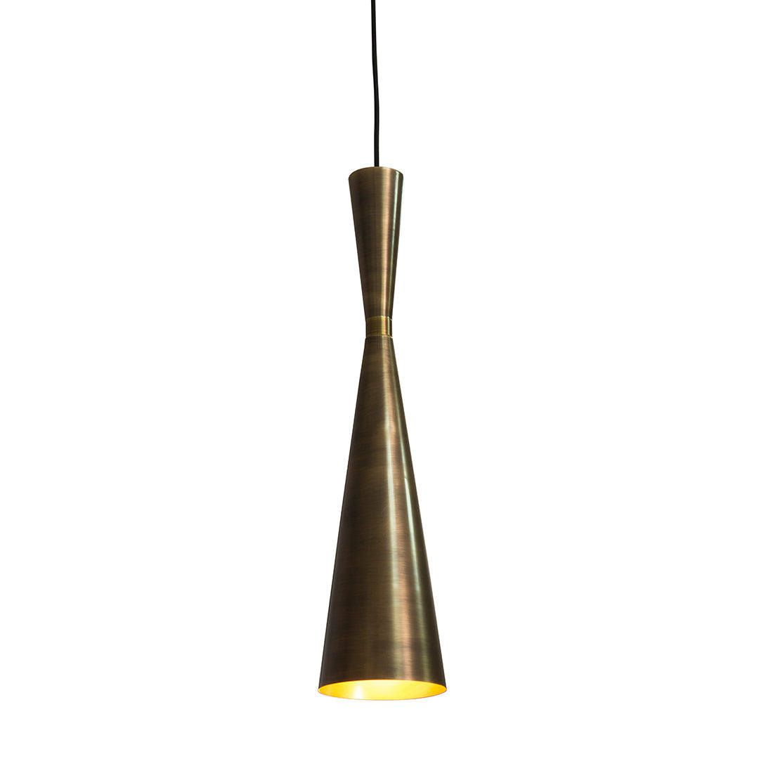 Eagan Pendant in brass — front view