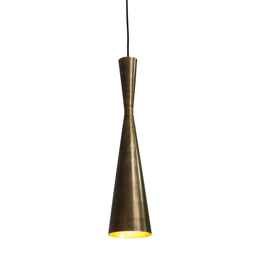 Eagan Pendant in brass — front view