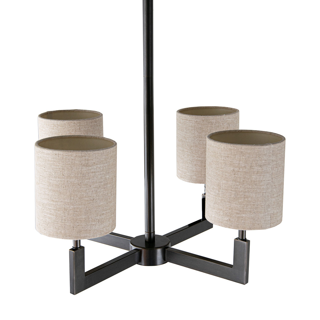 Ealga 4 Arm Chandelier Dark Bronze