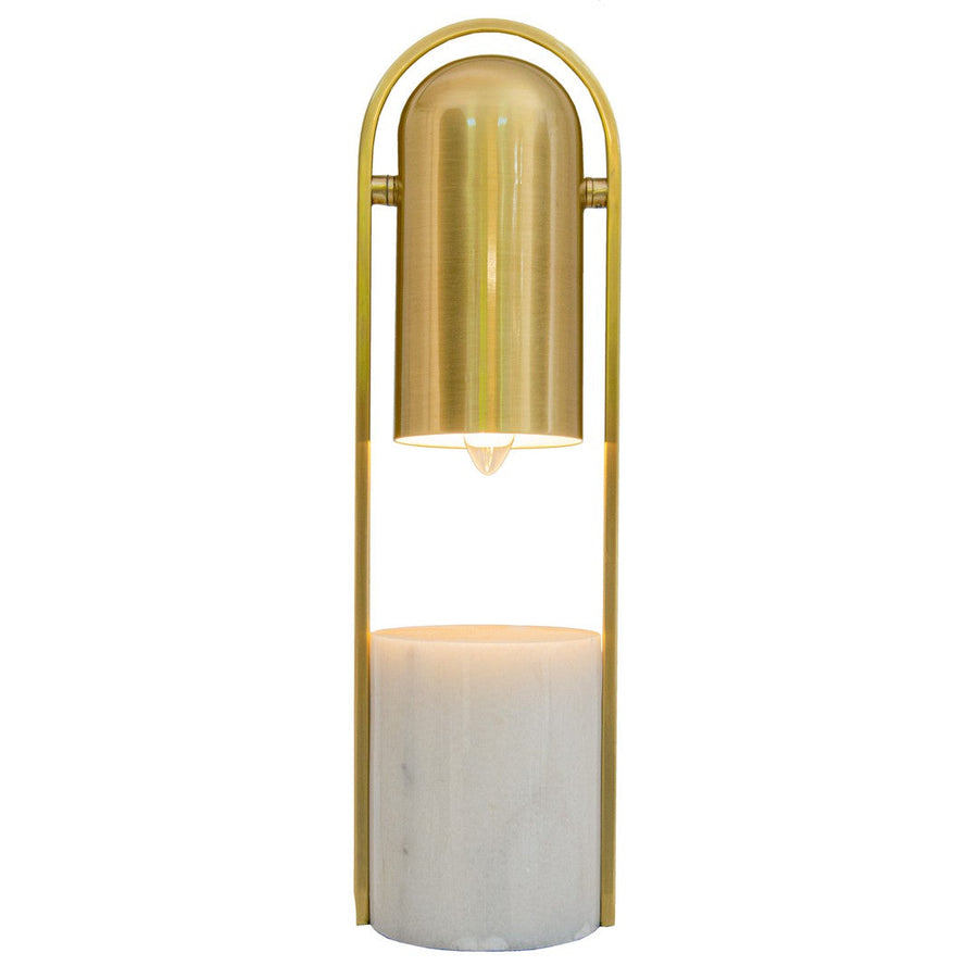Egon Table Lamp in antique brass and white — detail