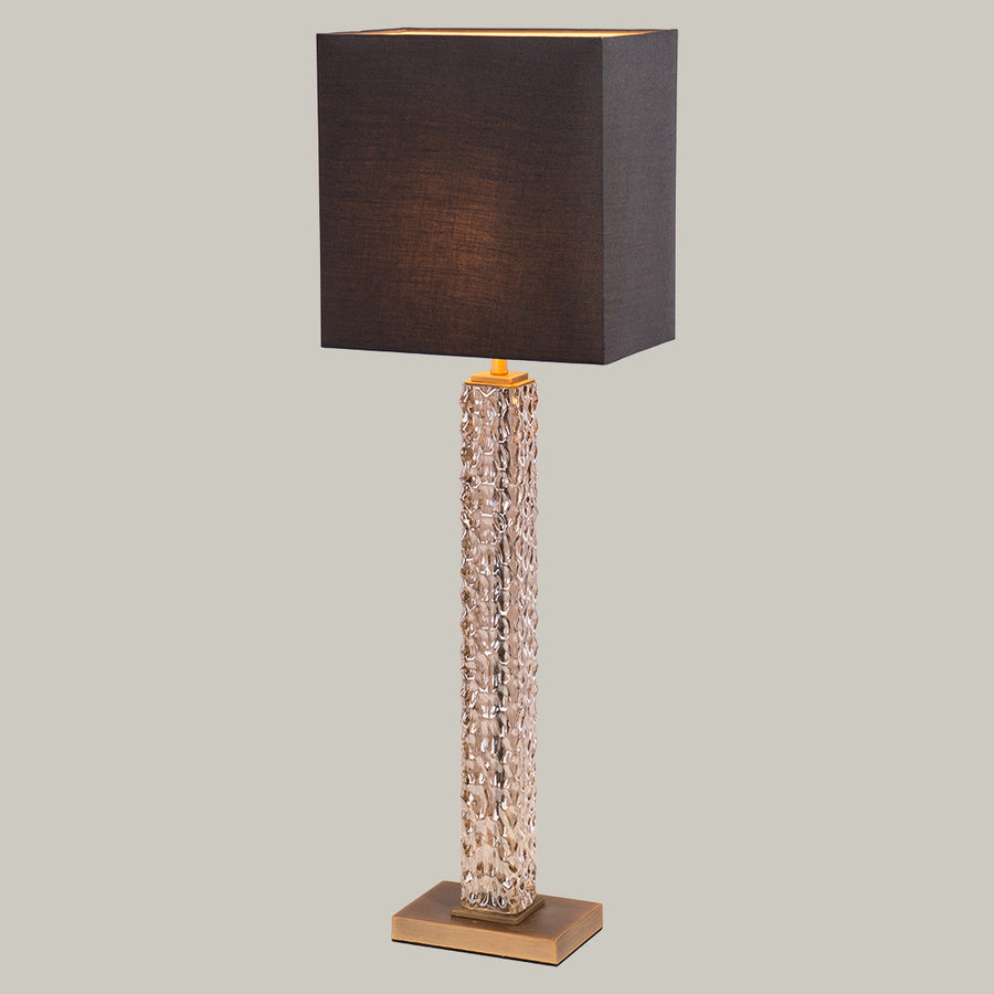 Eilena Table Lamp in antique brass and charcoal — alternative angle
