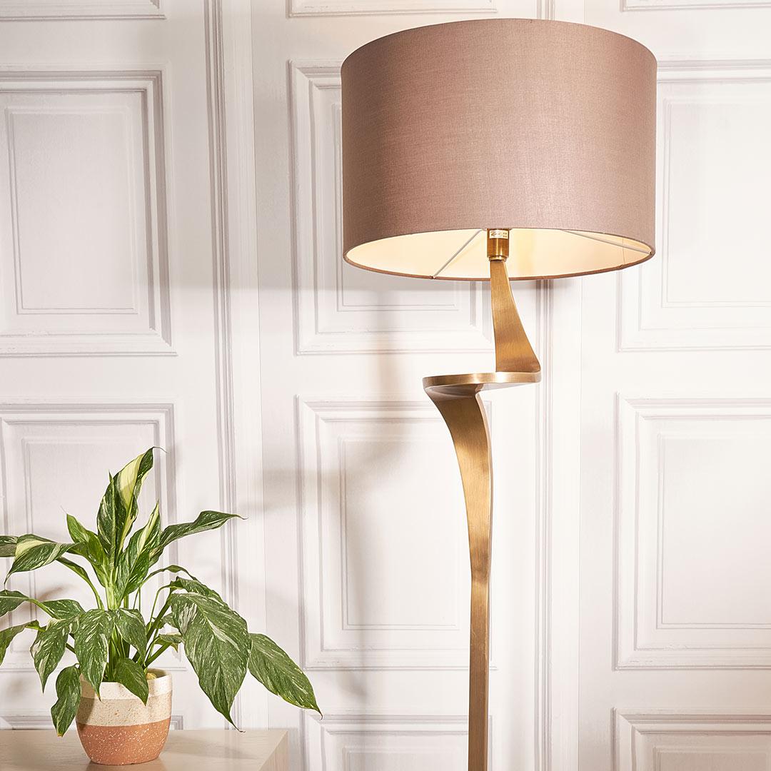Enzo Floor Lamp - Antique Brass