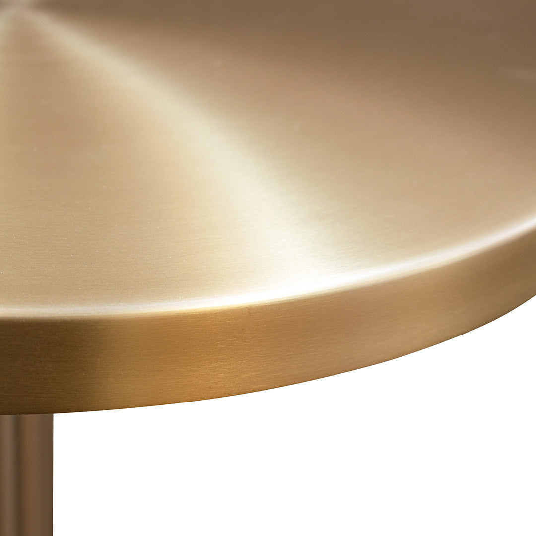 Erdre Side Table - RV Astley in polished white and gold — alternative angle