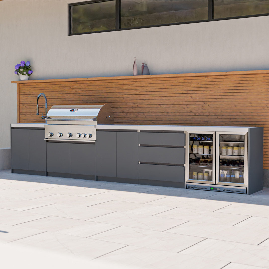 Fairford Modular Kitchen - 5 Piece Linear Set Grey