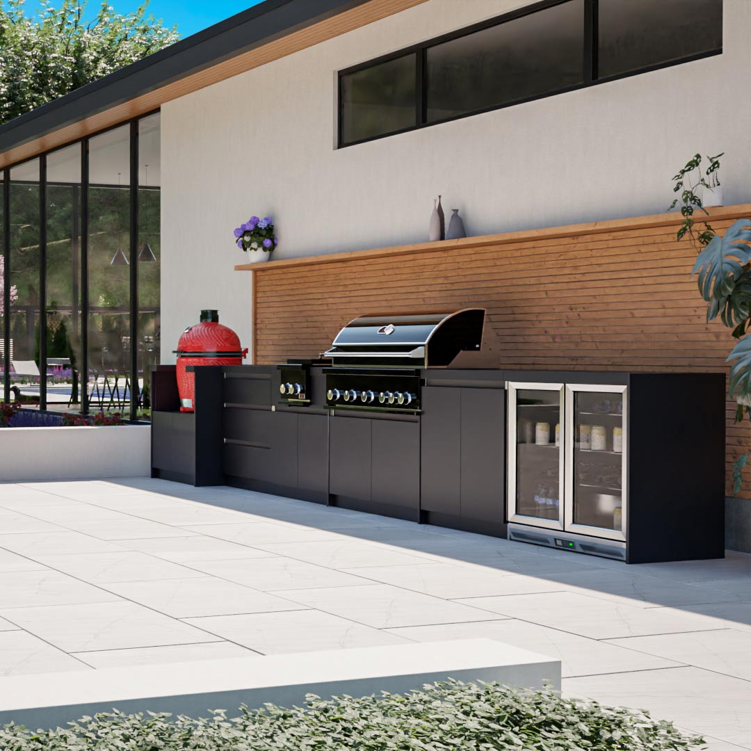 Fairford Modular Kitchen - 6 Piece Set Black