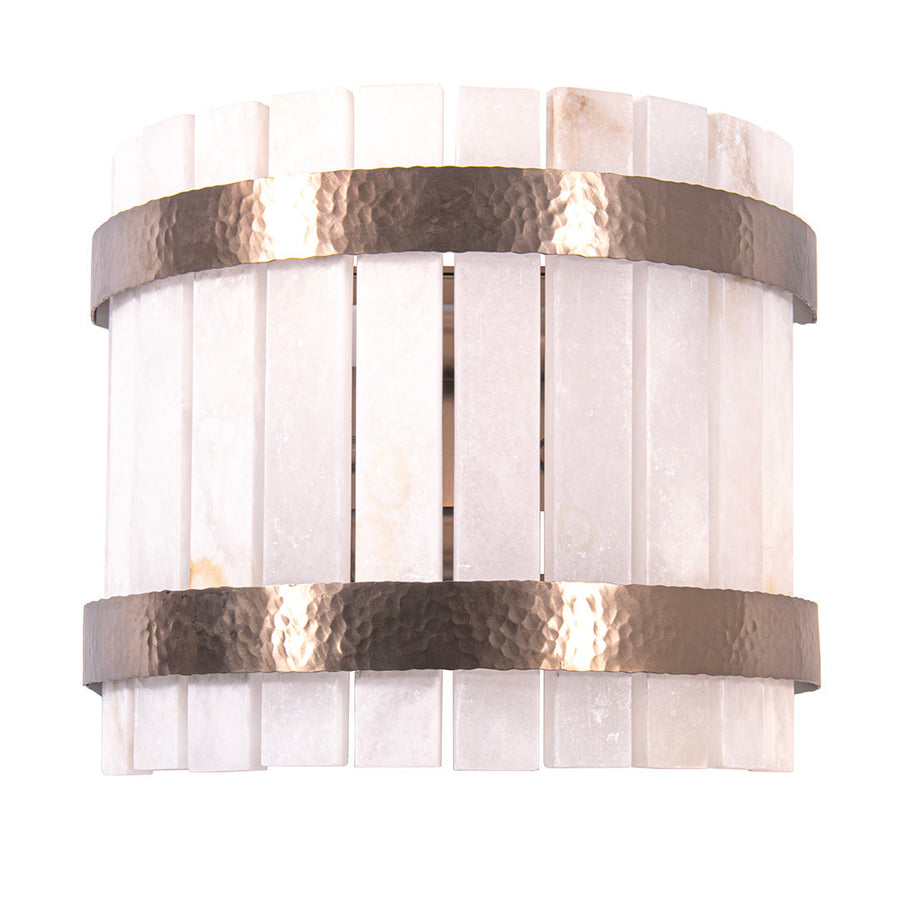 Farini Wall Lamp in bronze and white — front view