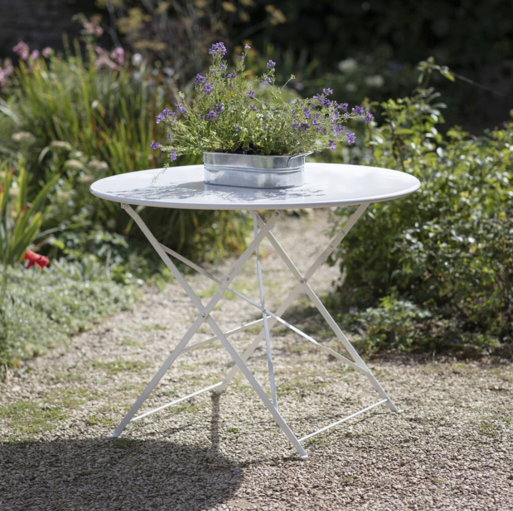 Folding Outdoor Bistro Table - Chalk