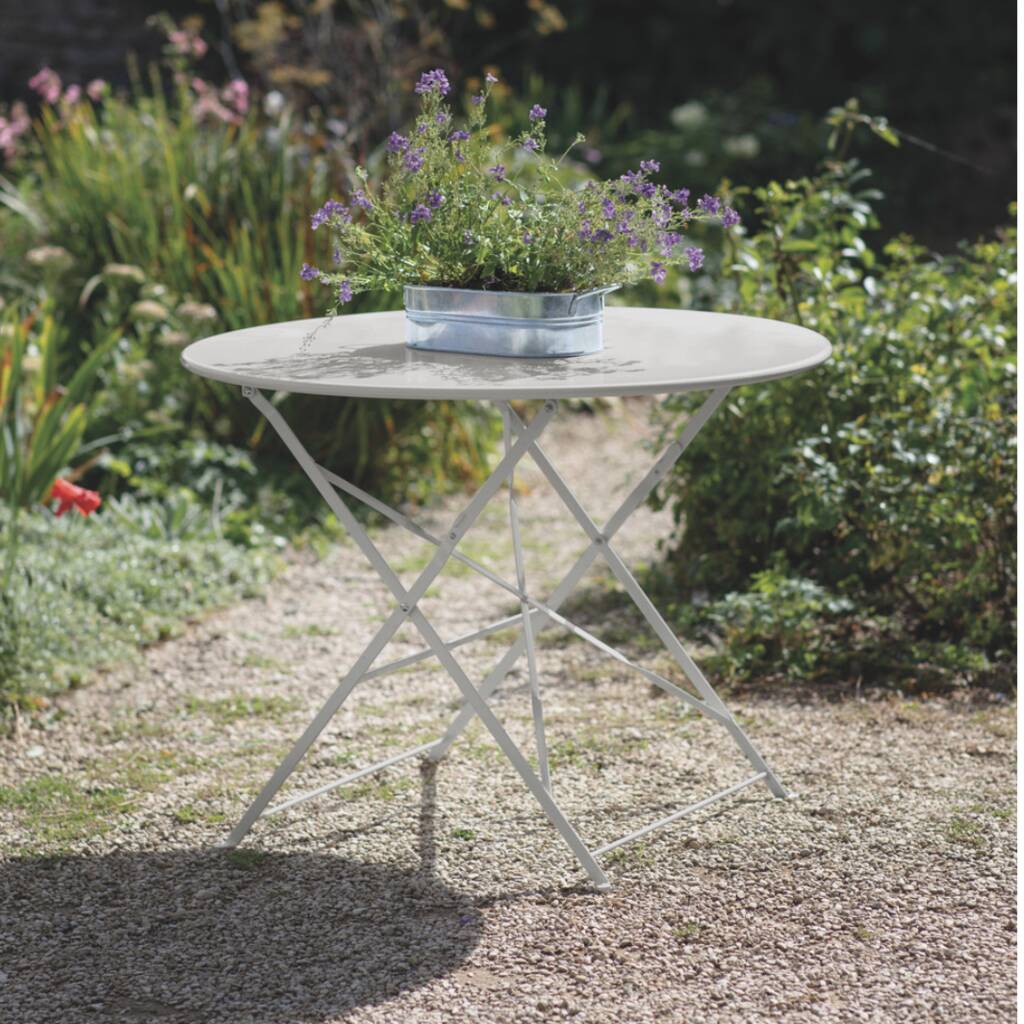 Folding Outdoor Bistro Table - Clay