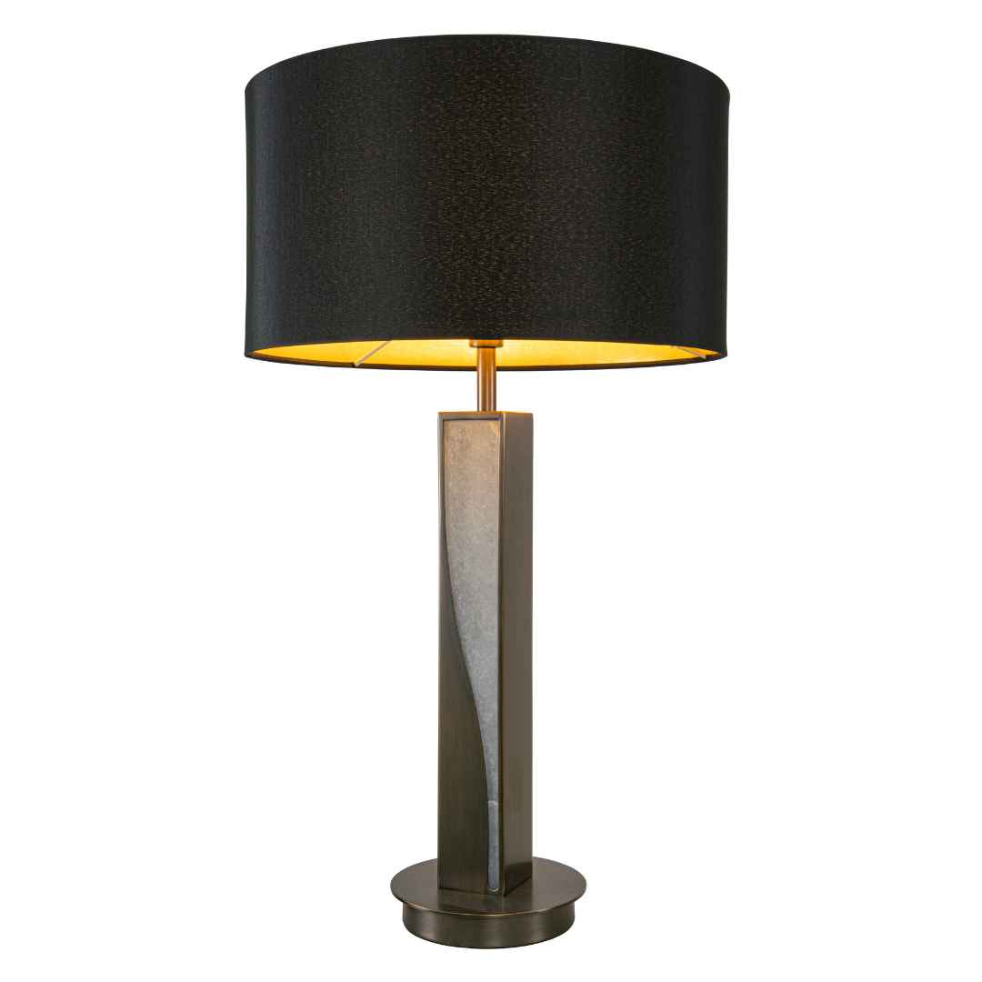 Friso Table Lamp in bronze and black — detail