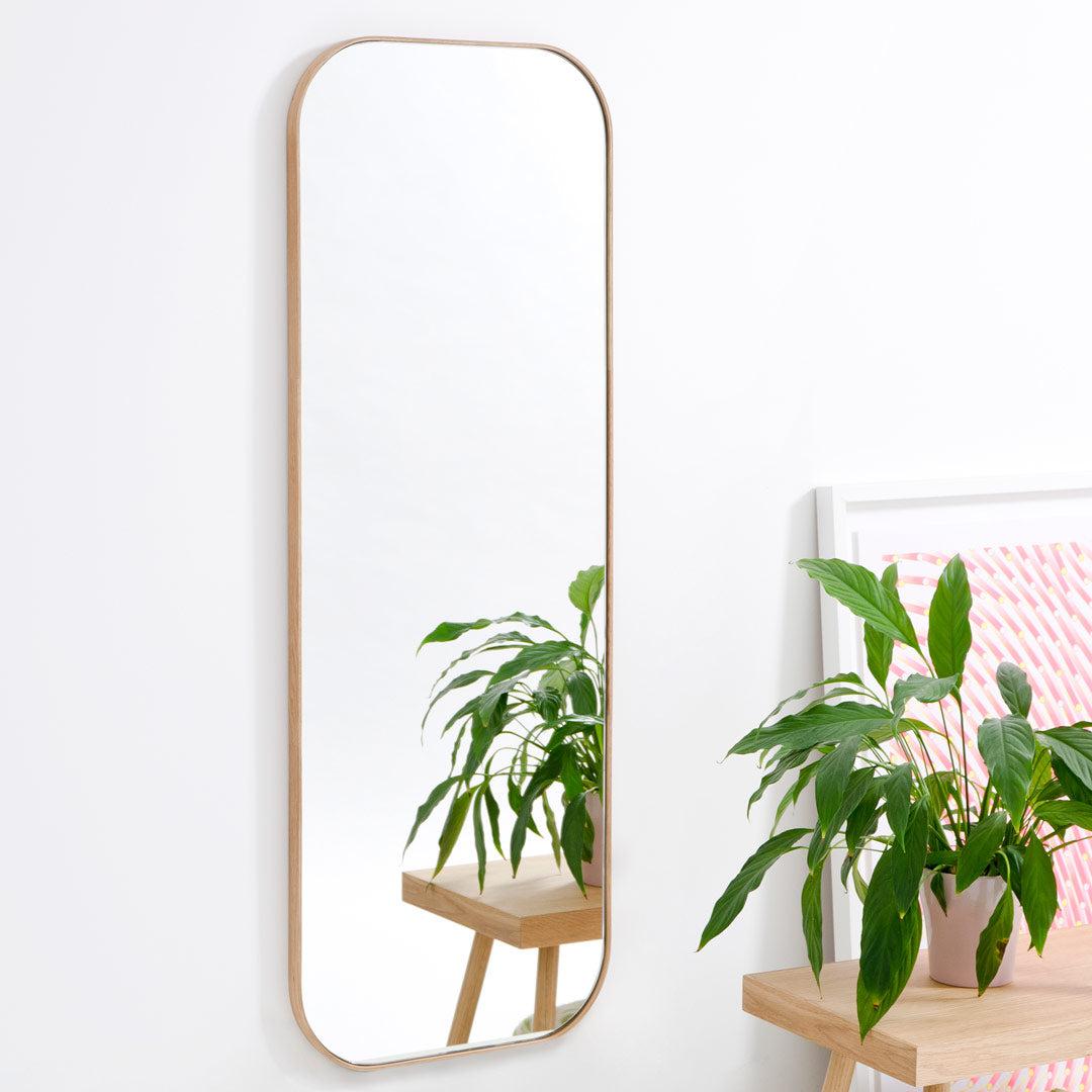 Gaze Rectangular Wall Mirror - Natural Oak