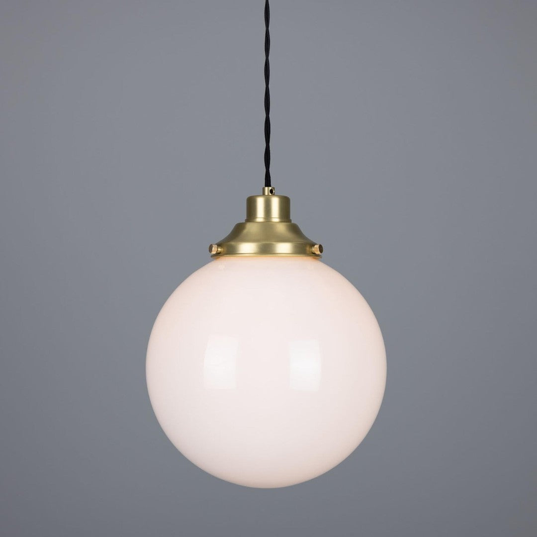 Gentry 25cm Opal Globe Pendant Light - Mullan Lighting