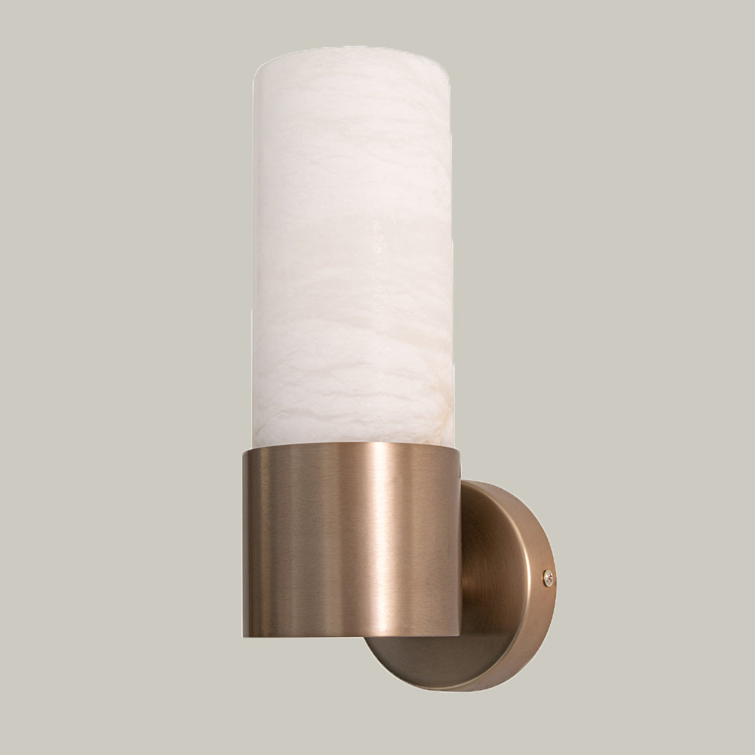 Ginori Wall Lamp in broze and white — front view