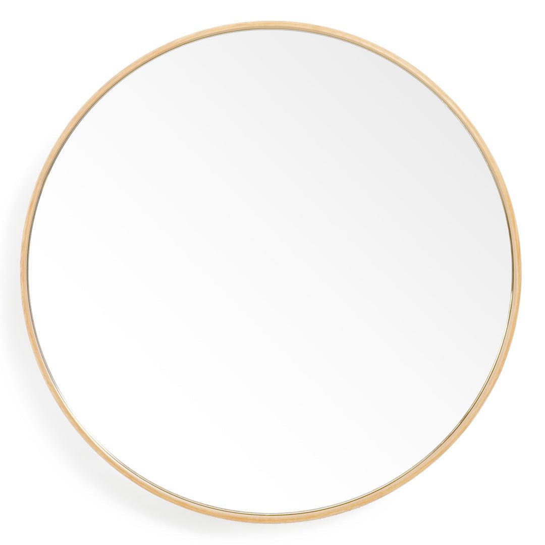 Glance 450 Round Wall Mirror - Natural Oak