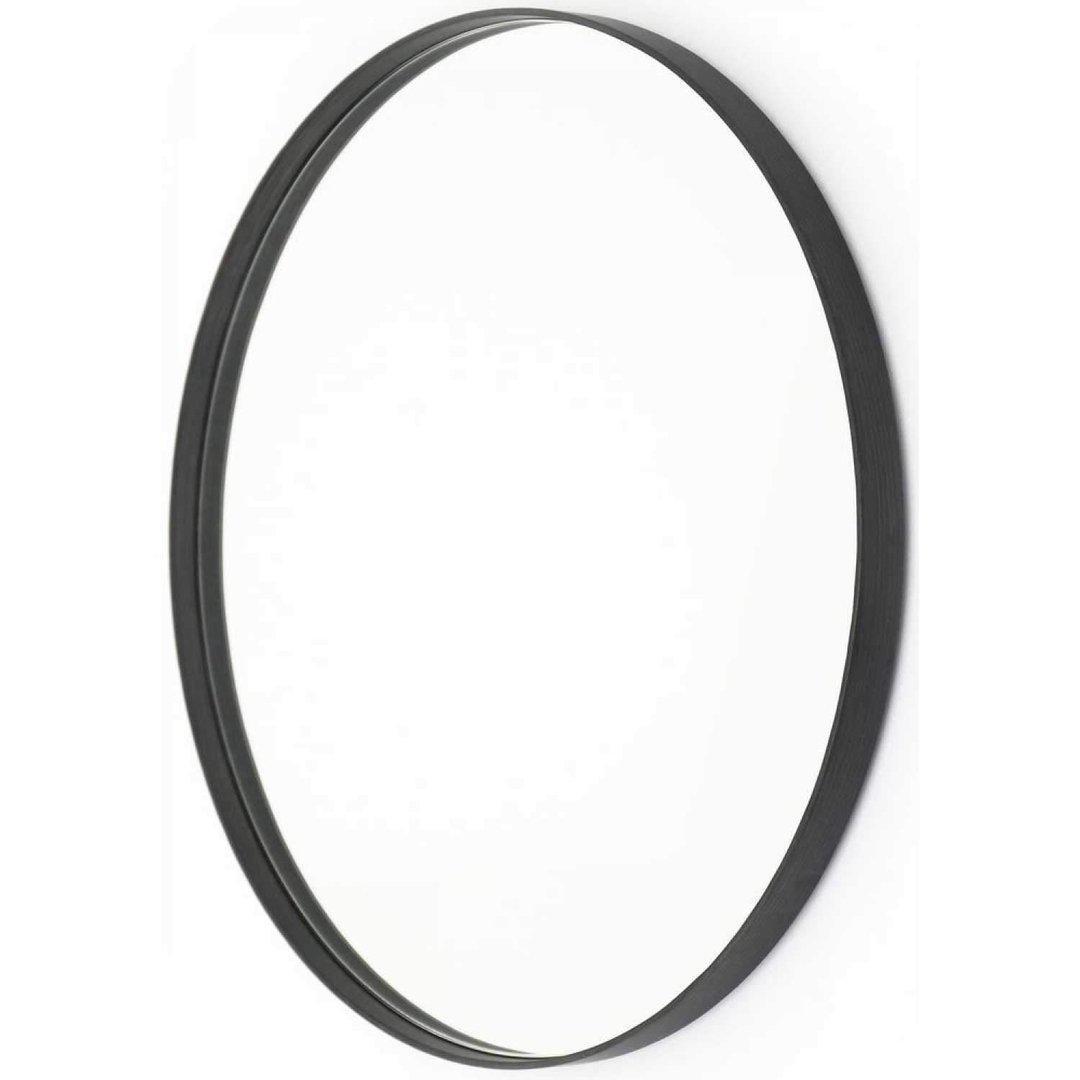 Glance 660 Round Wall Mirror - Dark Oak