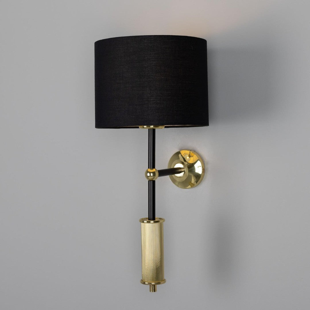Gorey Brass & Black Wall Light