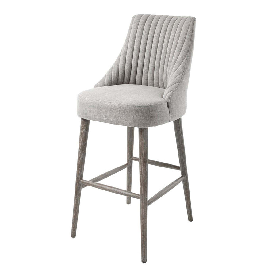 Halwell Bar Stool in antique warm grey — front view